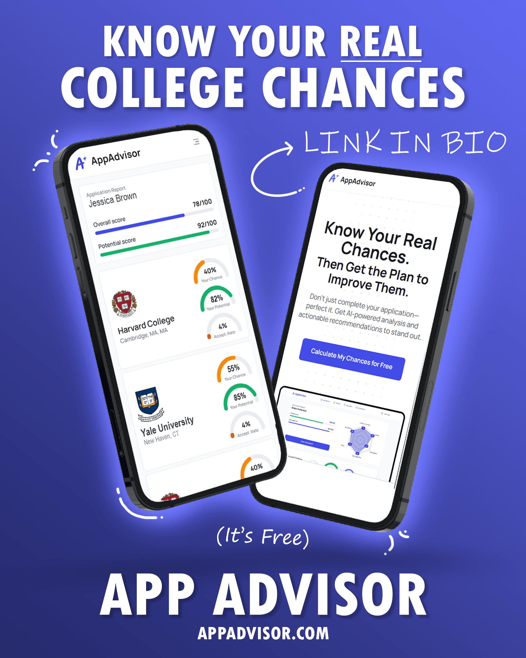 AppAdvisor creative — college chances promo