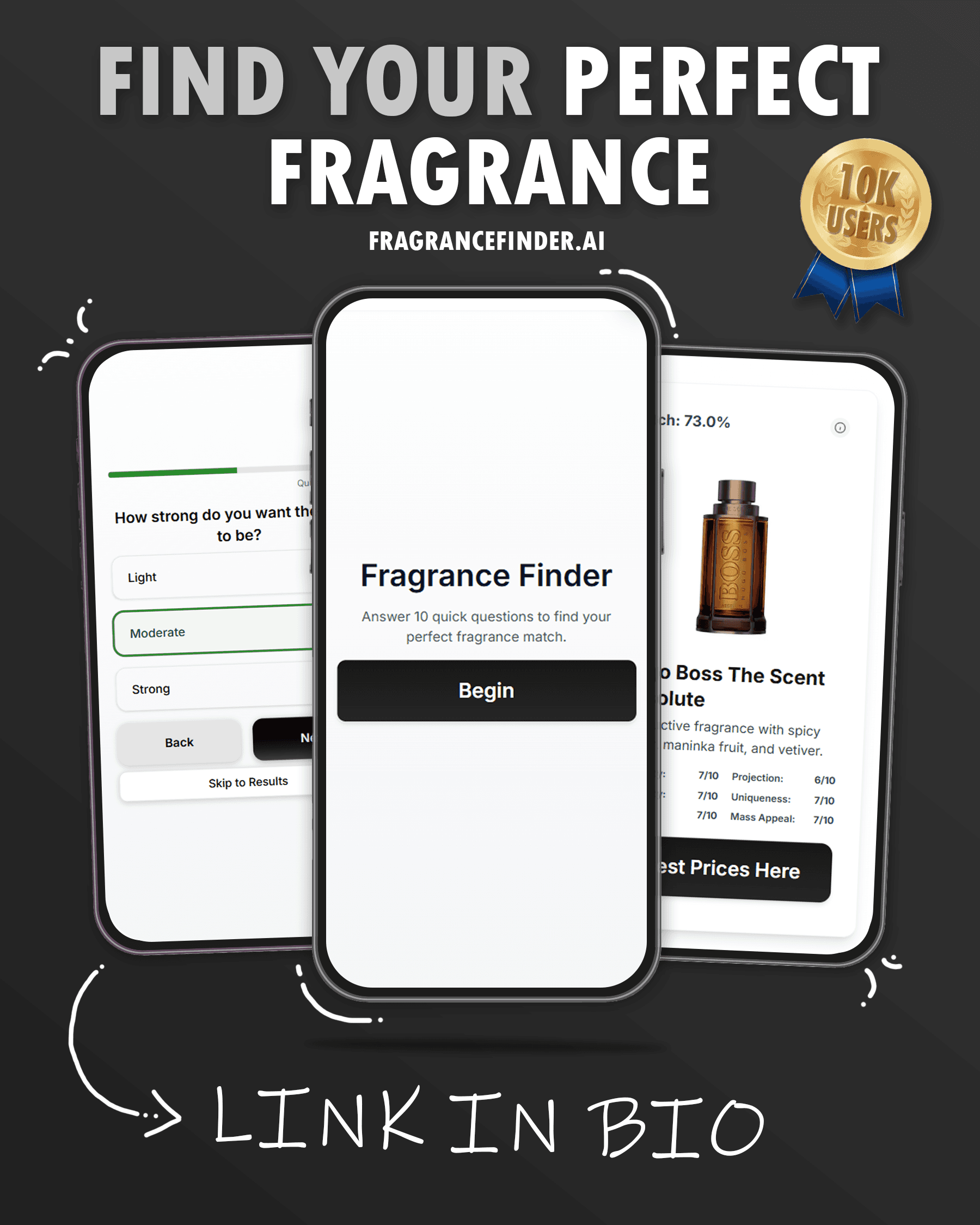FragranceFinder.ai creative — quiz promotion